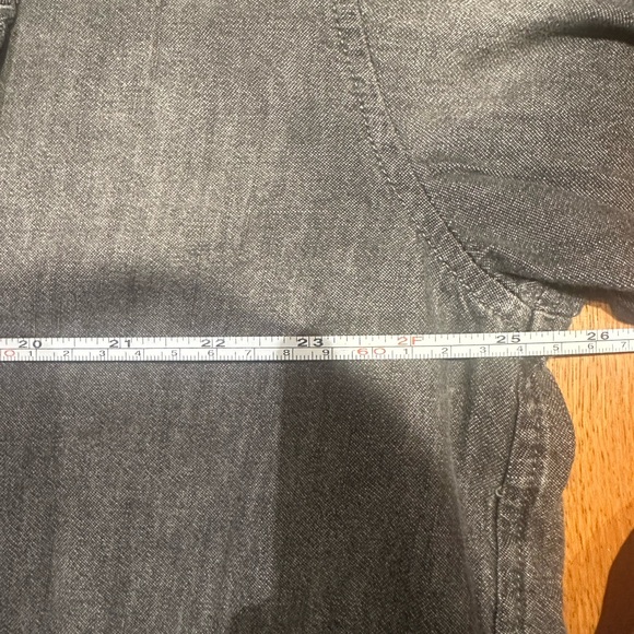 Aerie Oversized Button-Up Denim Shirt, Gray or Washed Black, Size S - Picture 8 of 10